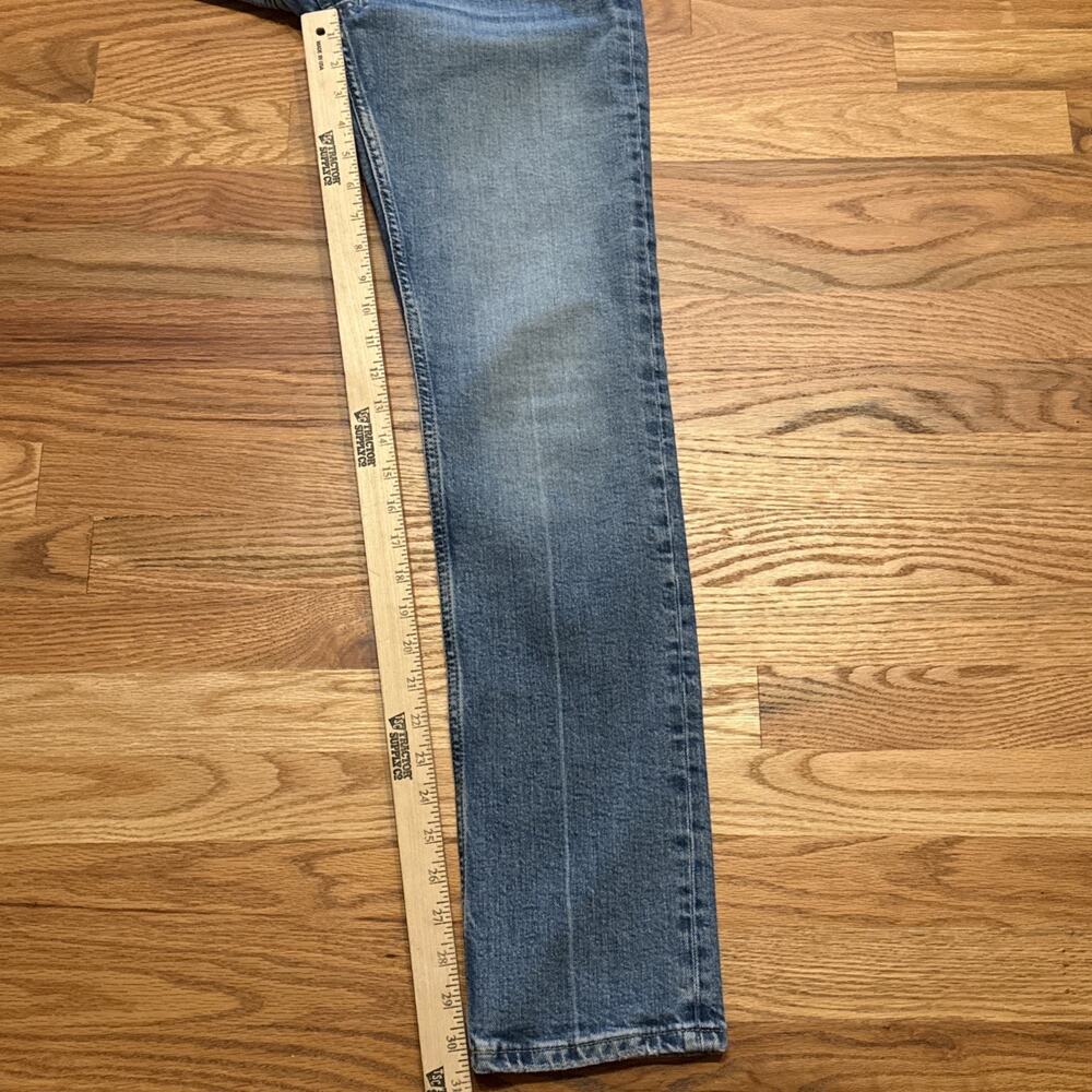 Zara Women's Blue Denim Straight Leg Jeans Medium Wash 5-Pocket, Size 4 - Picture 7 of 10